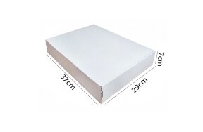 SHIPPING BOX WHITE 37x29x7cm SET/10